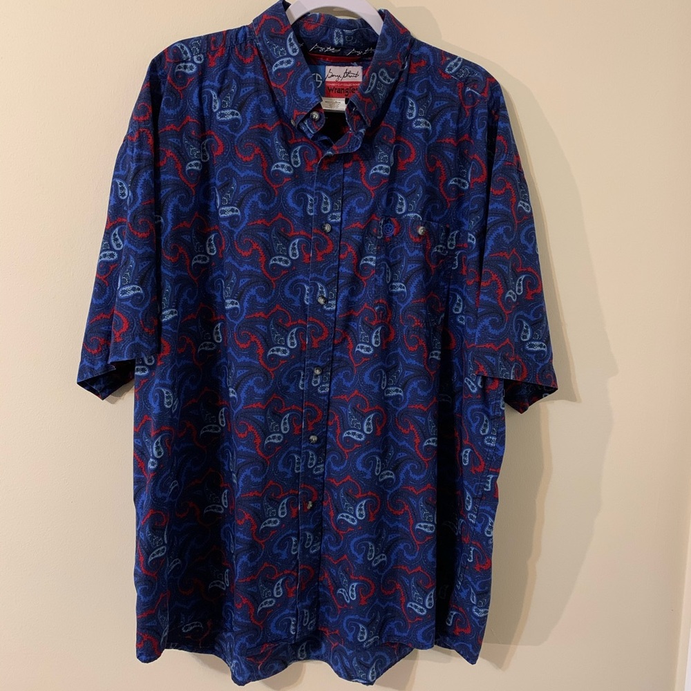 3X - Wrangler Cowboy Cut Button Down Shirt